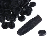 100pcslot black disposable latex rubber finger cots sets fingertips protector gloves for diy making finding accessories