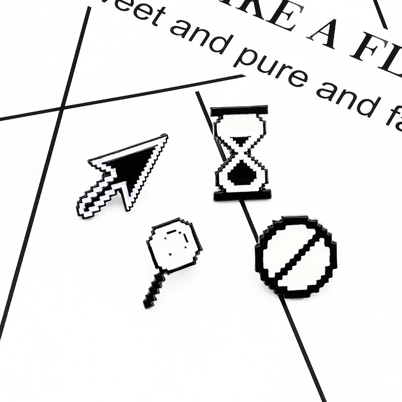 Компьютер курсор значки булавки стрелка указка рука недоступна занят Pixelated