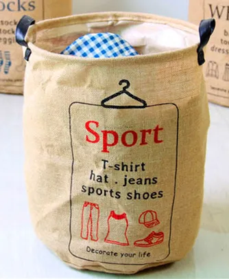 Sport 23x29 см складная корзина для белья, баррель для хранения, стоящее ведро для хранения игрушек и одежды, органайзер для белья, держатель, сумка для дома - Цвет: Sport