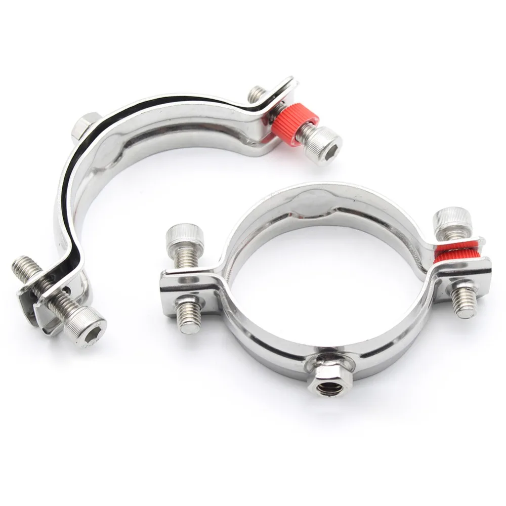 2Pcs 304 Stainless Steel Embrace Hoop Welding Nut Circular Hose Clamp Suspension Pipe Clips Fasteners for Tube PPR/PVC/Ship/Car