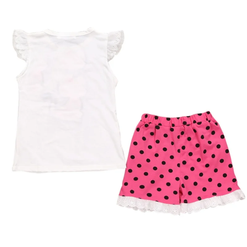 Модный комплект одежды для девочек рубашка с бантом и котом + штаны из 2 предметов