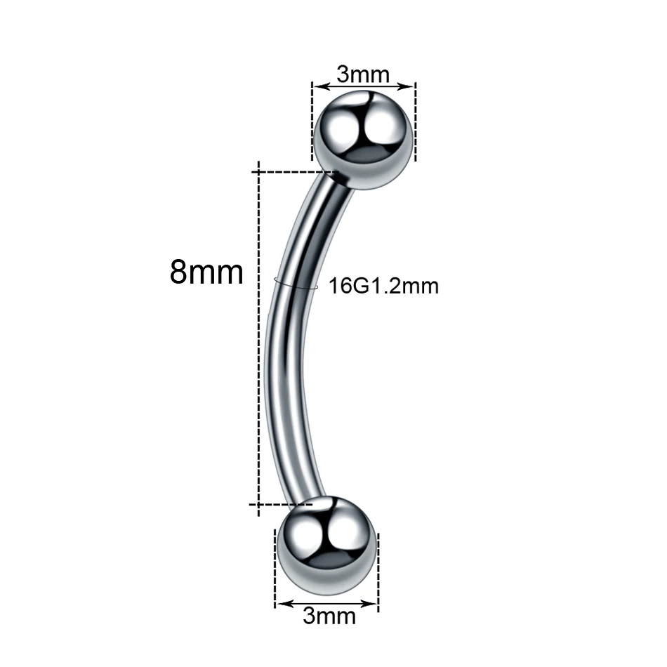 Style 16 1 шт. титановый пирсинг для уха, пирсинг спиральной раковины, Daith кольцо, серьги-гвоздики, кольца для губ, промышленный пирсинг, пирсинг для языка - Окраска металла: Style 16