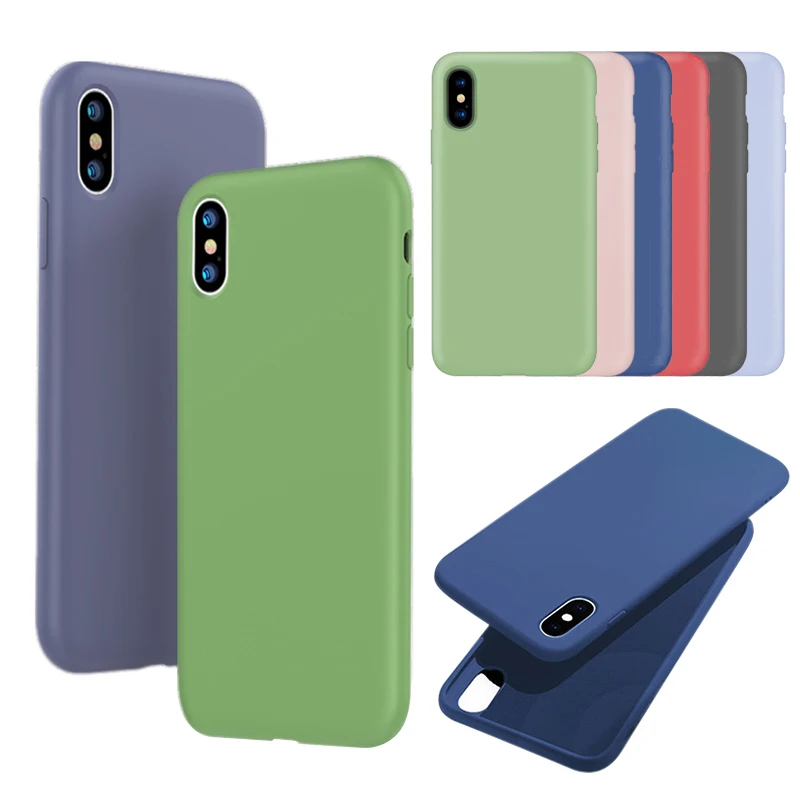 Candy Color TPU Silicone Phone Case for iPhone 7 6 6S 8 Plus Matte Frosted Protect XS X Max XR Cover | Мобильные телефоны и