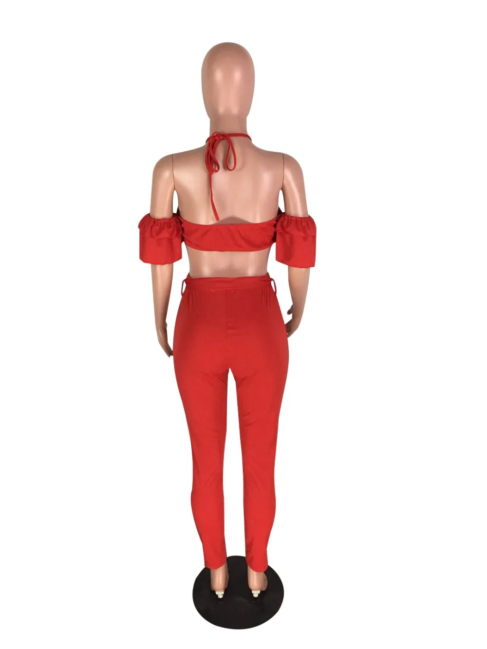 

Halter Strapless Top With Pants Women Elegant Summer Suits