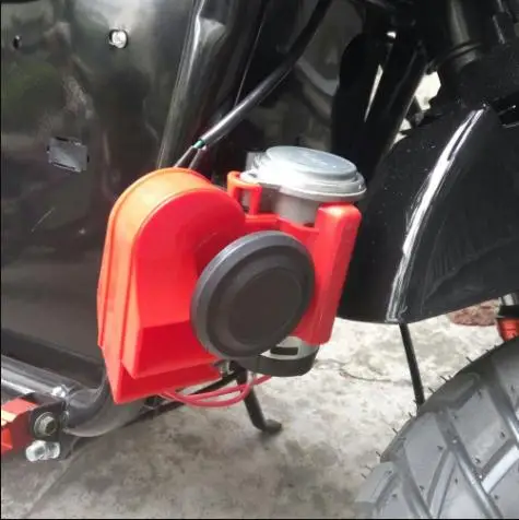 12V 125DB автомобильный гудок супер громкий звуковой сигнал 180W Claxon Moto грузовик Рог Двухтональные Электрический насос черный, красный