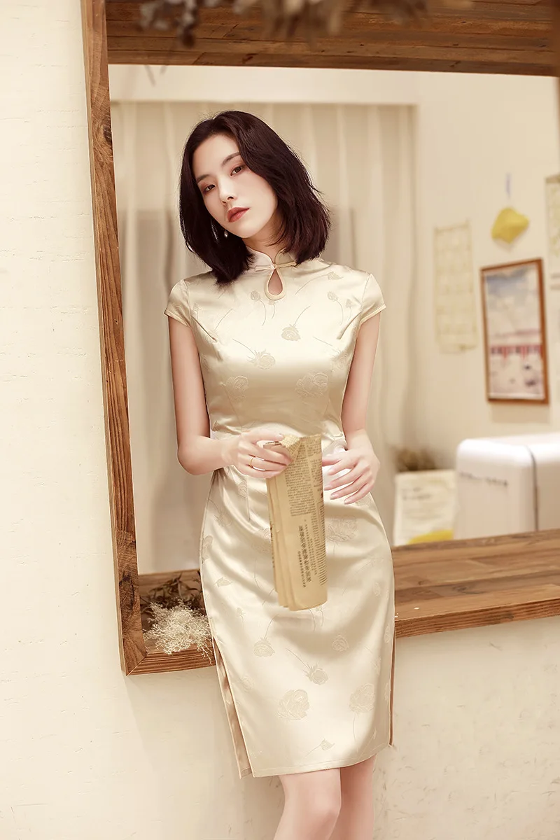 Cheap summer party Chinese Cheongsams girl dresses | Тематическая одежда и униформа