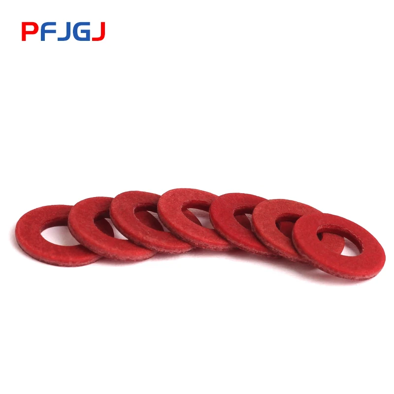 Peng Fa 200/100/50 шт в наборе, M3 M4 M5 M6 M8 M10 плоская пластина изоляционные шайбы красный Бумага Мезон прокладка изоляционные проставки