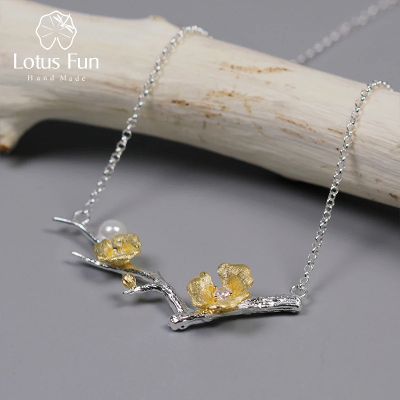 Женское дизайнерское ожерелье в форме цветка сливы Lotus Fun ювелирное украшение