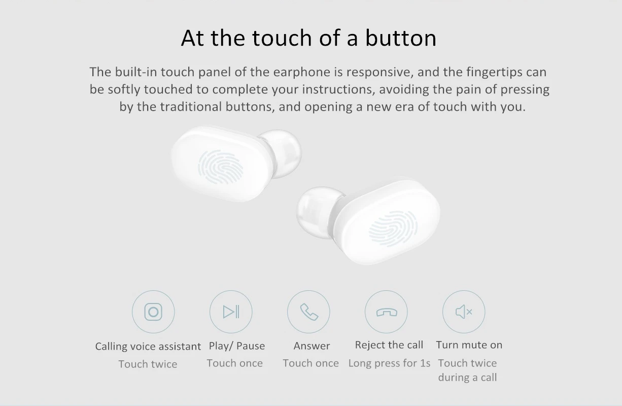 Оригинальные наушники Xiaomi Airdots TWS Bluetooth 5,0, молодежная версия, сенсорное управление с зарядным устройством