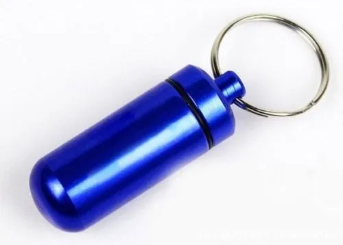 Миниатюрная Водонепроницаемая алюминиевая коробка для таблеток чехол брелок