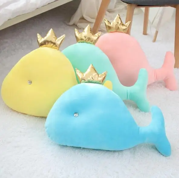 55 см Корона Дельфин плюшевая игрушка милый КИТ Ragdoll Подушка Мягкая пуховая