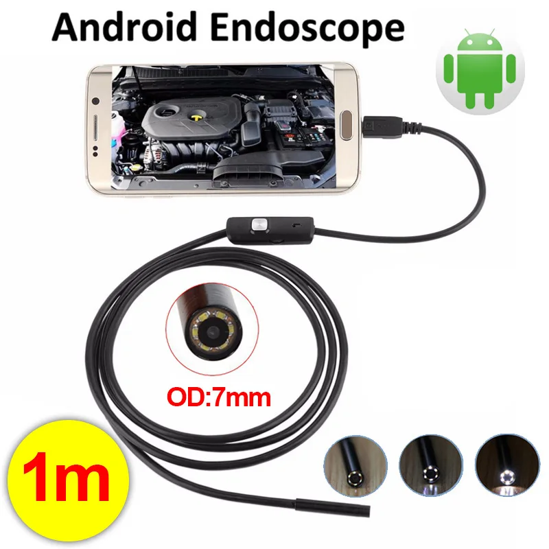 7 мм Android USB эндоскоп автомобильный usb бороскоп трубка с камерой кабельный рукав