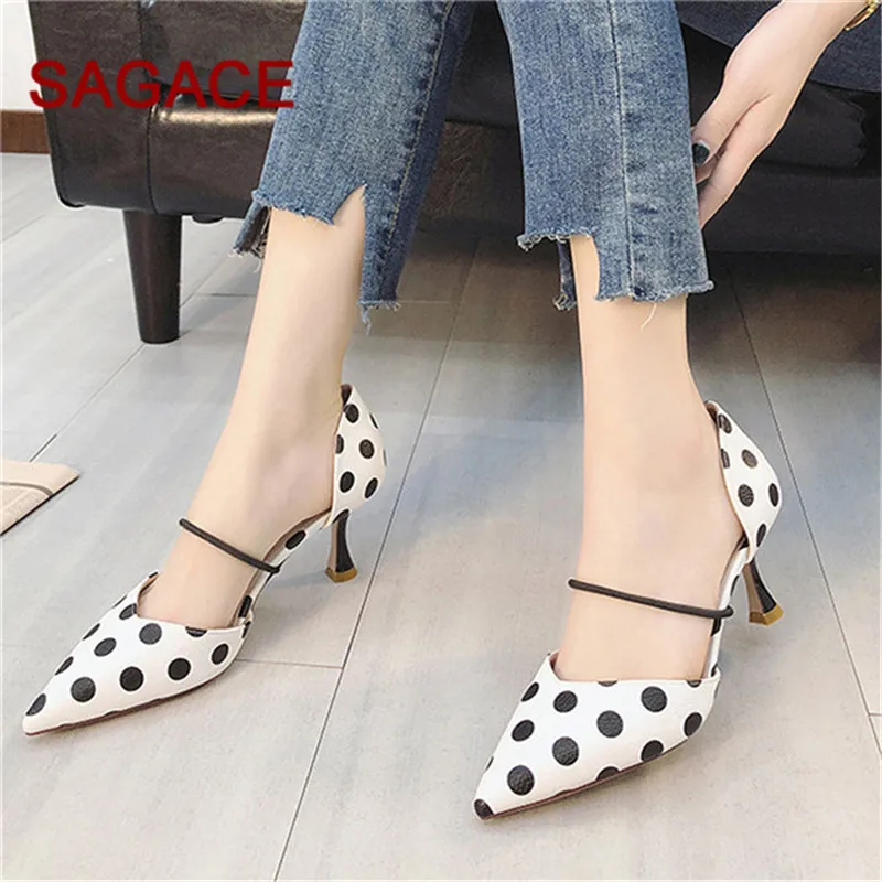SAGACE/тонкие туфли на высоком каблуке с острым носком Женские лодочки в полоску
