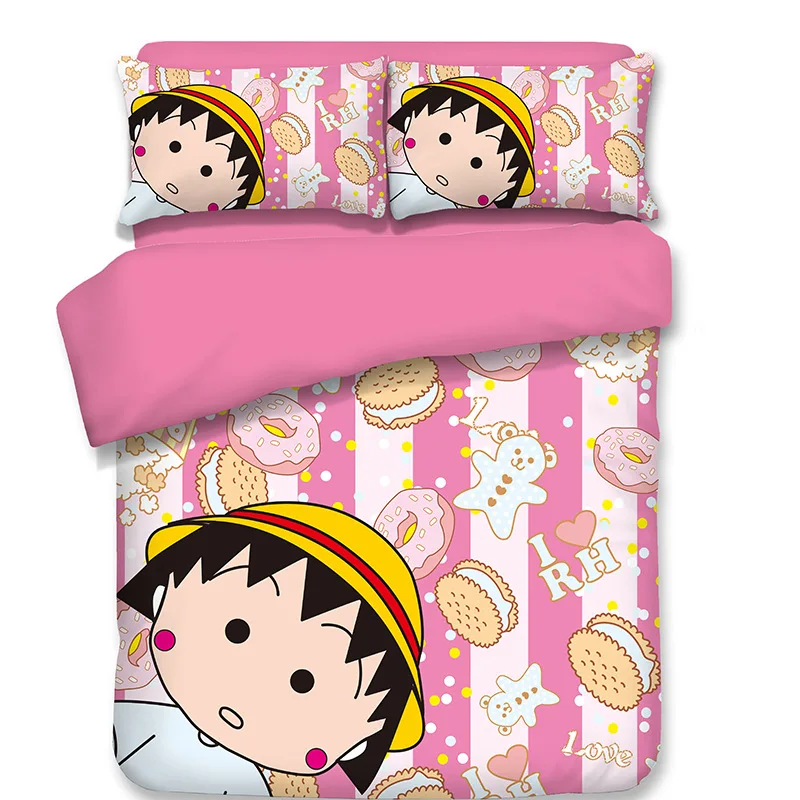 Комплект постельного белья Аниме Chibi Maruko Chan для девочек/детей 3/4 шт. комплект