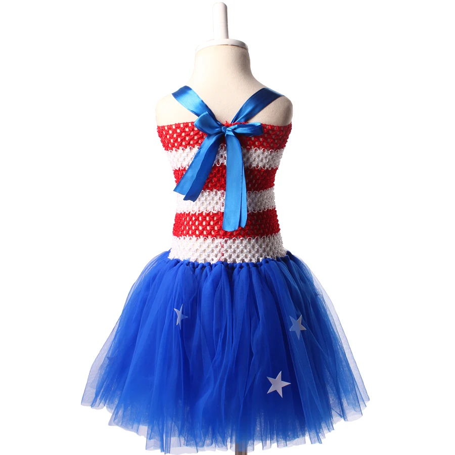 Ksummeree 4th of July Girls Tutu Dress American Flag Baby Girl Patriotic Photo Prop Birthday Party Costume TS124 | Детская одежда и