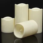 Светодиодные свечи KiWarm, беспламенные, на батарейках, короткие ночные светильники, лампа для свадьбы, дня рождения, Рождества, домашнего декора