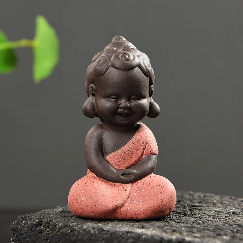 Кунг фу Малыш Маленький монах чай питомец для игры керамический домашний декор