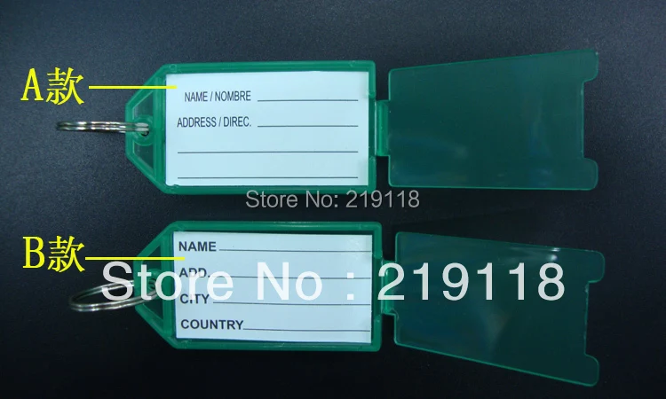 100 шт пустые пластиковые прямоугольные брелки багажные бирки вставные брелоки с