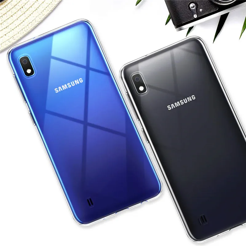 Чехол для Samsung A10 мягкая прозрачная силиконовая задняя крышка из ТПУ чехол
