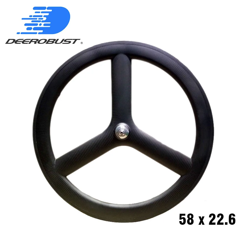 TUBULAR/CLINCHER Twill 700C 58 мм x 22 6 Tri спицы 3 spoke углеродное колесо дорожное фиксированное