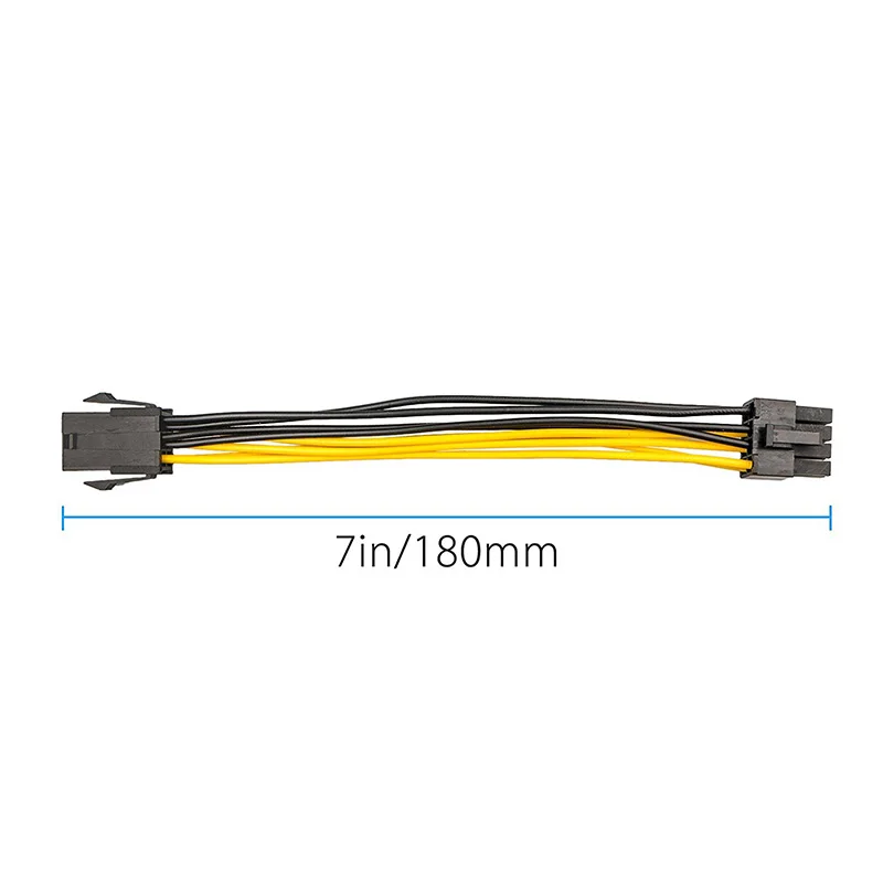 10 шт 6 контактный разъем мама к 8 Pin типа папа PCI Express Мощность конвертер Кабель