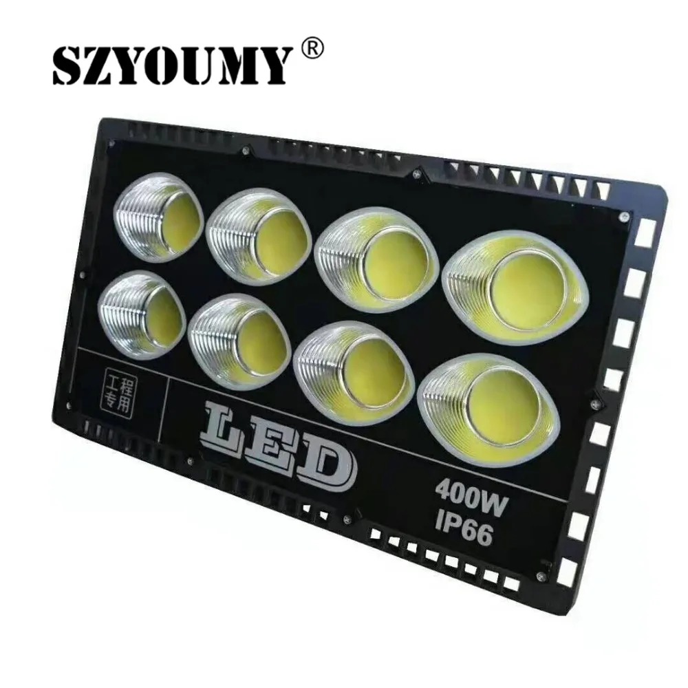 SZYOUMY COB Led Flood Light 200W 300W 400W 500W Waterproof Led Reflector Outdoor Lamp Led Floodlight Wall Street Lamp AC85-265V