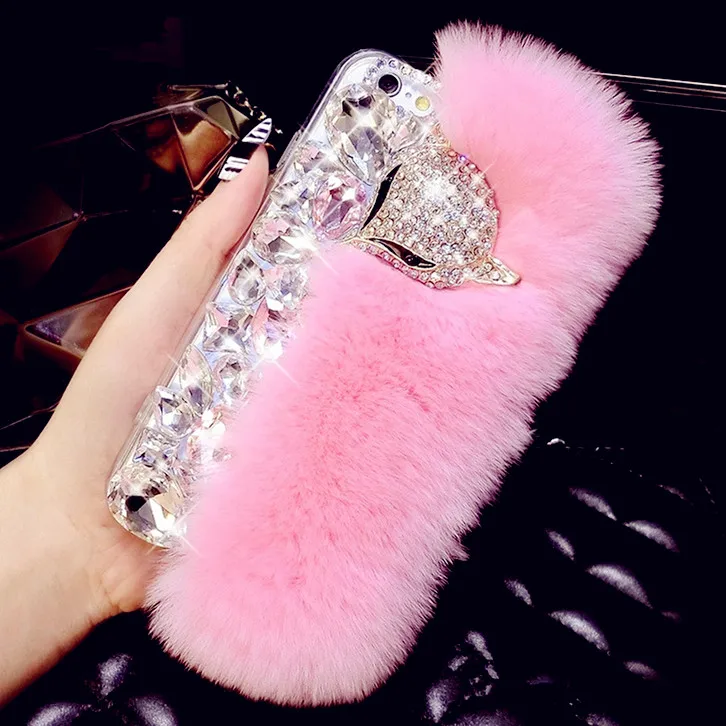 Роскошный брендовый чехол с объемным лисьим мехом для IPhone X Xs MAX XR 8 7 6 6s Plus plus чехлы