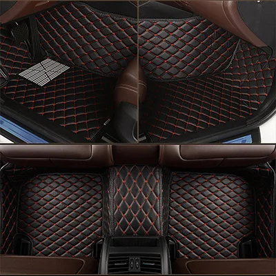HLFNTF пользовательские автомобильные коврики для Dodge Durango R/T Challenger journey 3d Тюнинг автомобилей Нескользящие сверхмощные автомобильные аксессуары - Название цвета: black red line 2