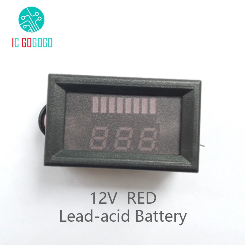 Индикатор емкости свинцово кислотных аккумуляторов 12 В красный индикатор уровня