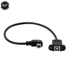 PZ 1 шт. прямой угол USB Тип B штекер к USB B разъем панель для принтера крепление Новый удлинитель Кабель синхронизации Шнур 0,3 м 0,5 м