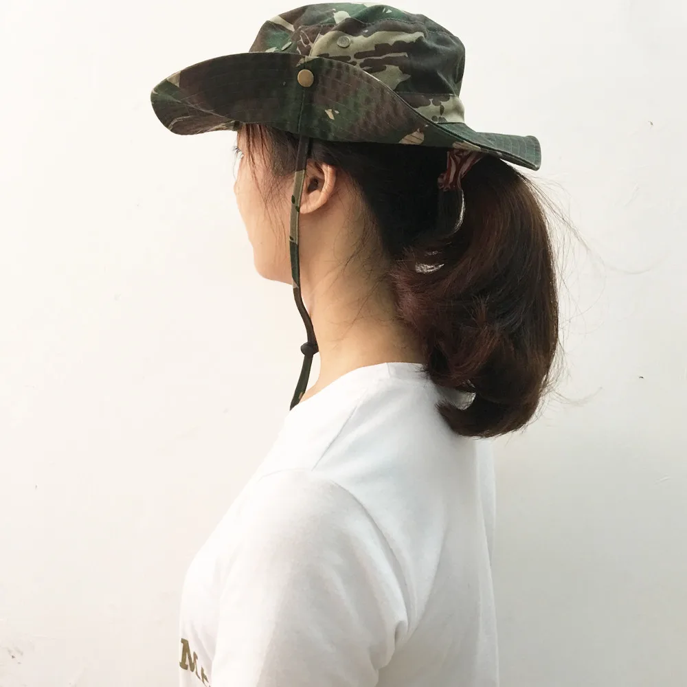 Quality Cotton Child 4-8 years Hunting Fishing Hat Boonie Tactical CS Jungle Camouflage Flanging Cap 2 Sizes | Спорт и развлечения