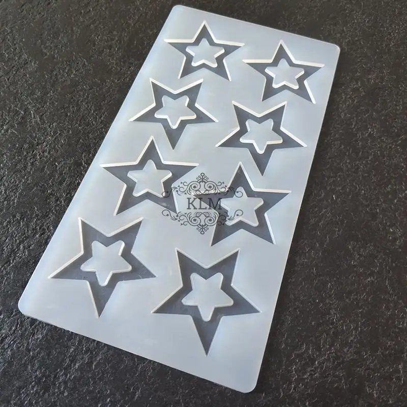 

8 stars silicone mold Five-pointed star chocolate plug-in tool Cookie mold Cake decorations KLM-CG006