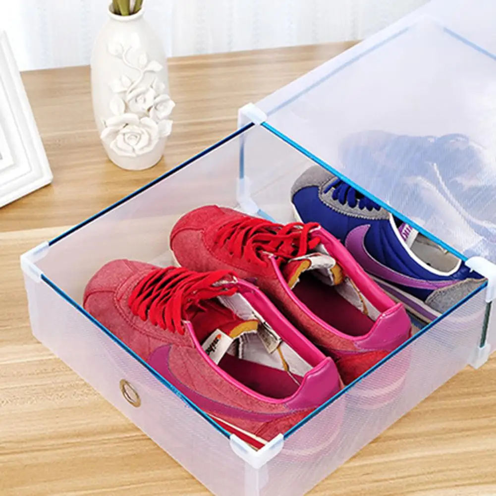 Пластиковая упаковочная коробка для обуви с прозрачным ящиком утолщенная