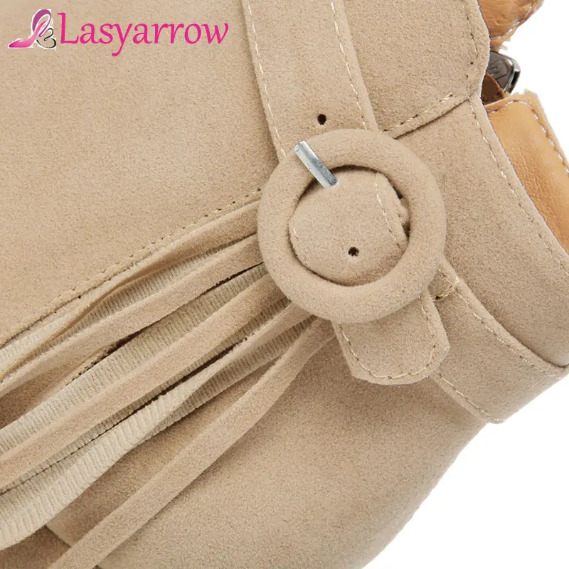 

Lasyarrow Women Boots Fashion Zipper Flock Ladies Boots Comfortable Autumn Winter Ankle Boots Fringe Tassel Boots For Woman F283