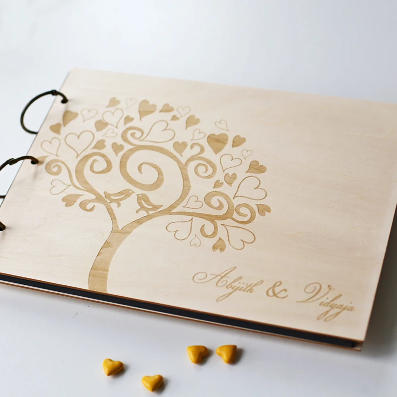 Деревянная Гостевая книга на заказ свадебный подарок рождественский для невесты