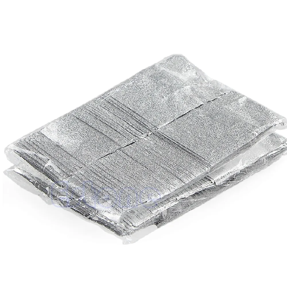 

50 Pcs Aluminium Foil Nail Art UV Gel Lacquer Polish Remover Cleaner Wraps New