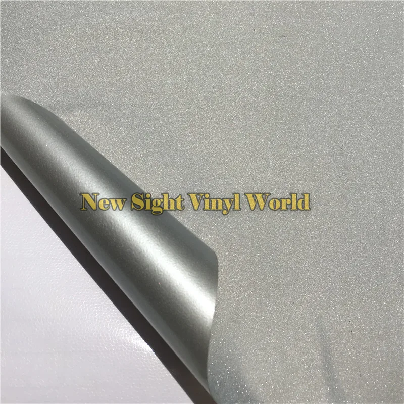 High Quality Sparkle Silver Sandy Bling Vinyl Wrapping Film Decal Bubble Free For Phone Laptop Cover Size:1.52*30M | Автомобили и