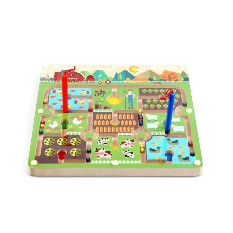 Fly AC магнитные лабиринты фермы деревянные игрушки Ранние развивающие для детей