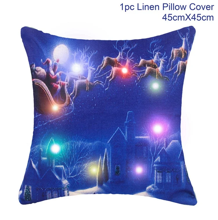 Royal Blue FENGRISE рождественские украшения для дома Navidad Санта Клаус наволочка с изображением оленя рождественские украшения Рождественский Декор год 202 - Цвет: Royal Blue