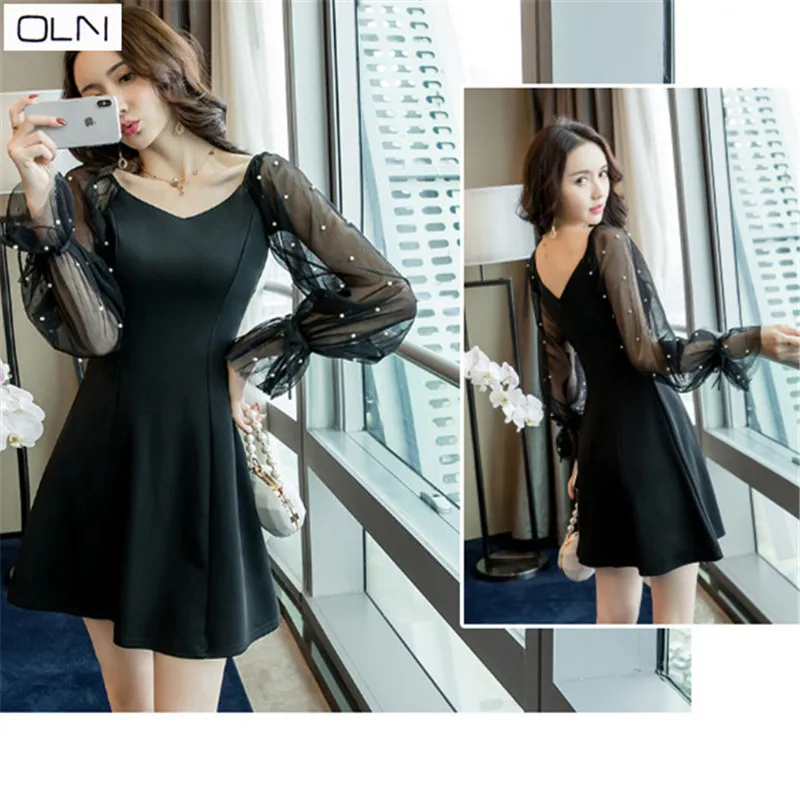 Корейское платье Vestidos летнее в гонконгском стиле новое праздничное с