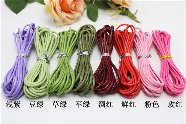 3MTRx 20 type color = 60 mtrs цельный вощеный хлопковый шнур нить веревка для ювелирных