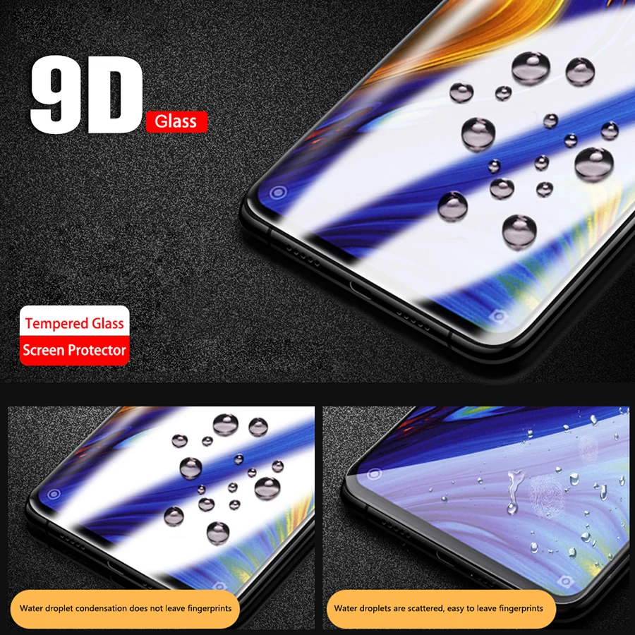 9D Полный Клей закаленное стекло полное покрытие экрана протектор для Xiaomi mi 8 9 SE 9T