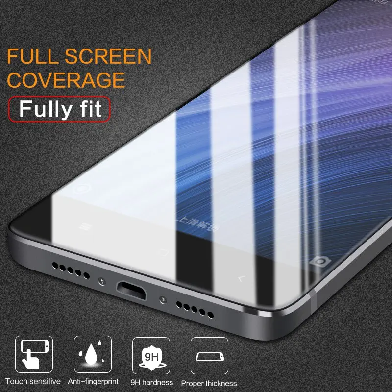 WZH Xiaomi Redmi 5 plus redmi 4X Glass 6 pro Tempered 4 x Full cover Clear Film xiomi screen protector | Мобильные телефоны и