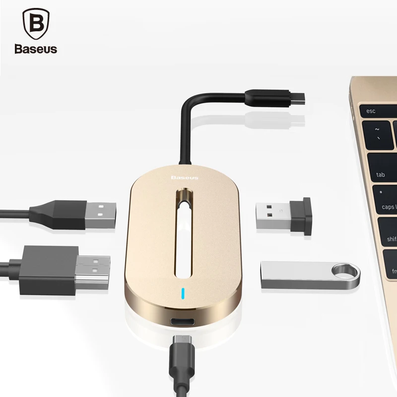 Baseus универсальный концентратор типа c преобразователь мужчин hdmi usb 3.0 type-c женский