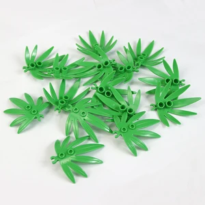 50 шт в наборе, детские игрушки город МОС садовые растения листья травы часть строительные блоки деревьев кирпичи аксессуары DIY Блок игрушки для детей, подарки