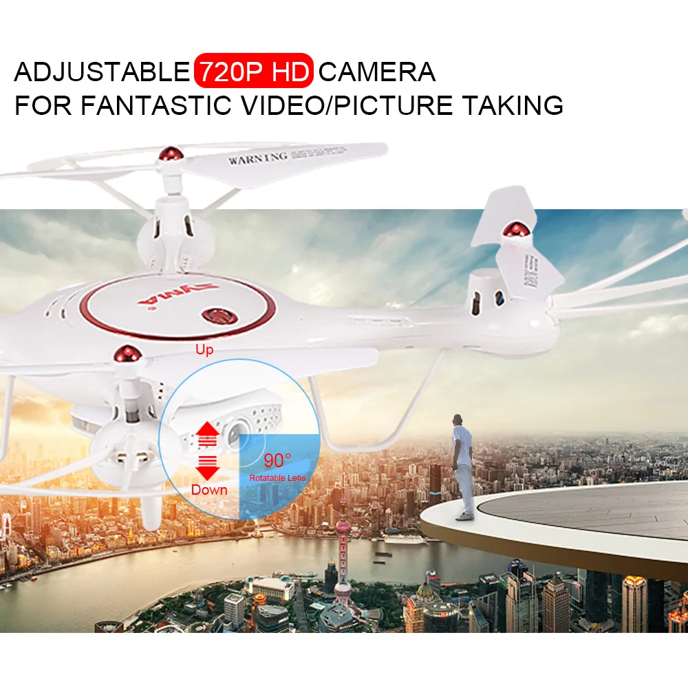 Новейший Syma X5UW D RC дроны Wifi FPV Регулируемая 720P HD камера вертолет RTF оптическое