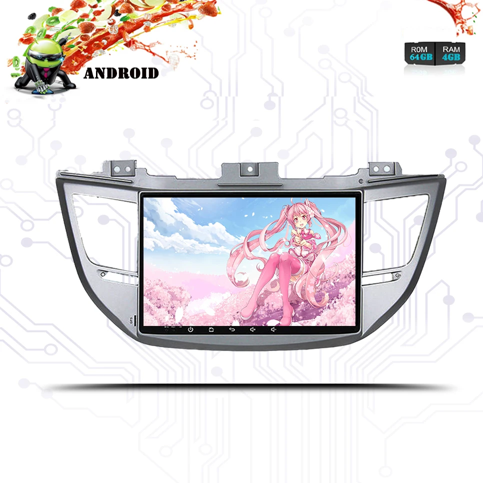 Для Hyundai Tucson IX35 2016 Автомобильный gps navi лента из ПК медиарекордер мультимедиа 4g lte