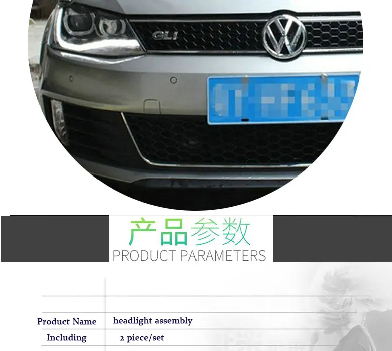 Автомобильный Стайлинг для VW Jetta светодиодный фары 2012- фара в сборке поворотные огни DRL Объектив H7 спрятал bi xenon объектива аксессуары