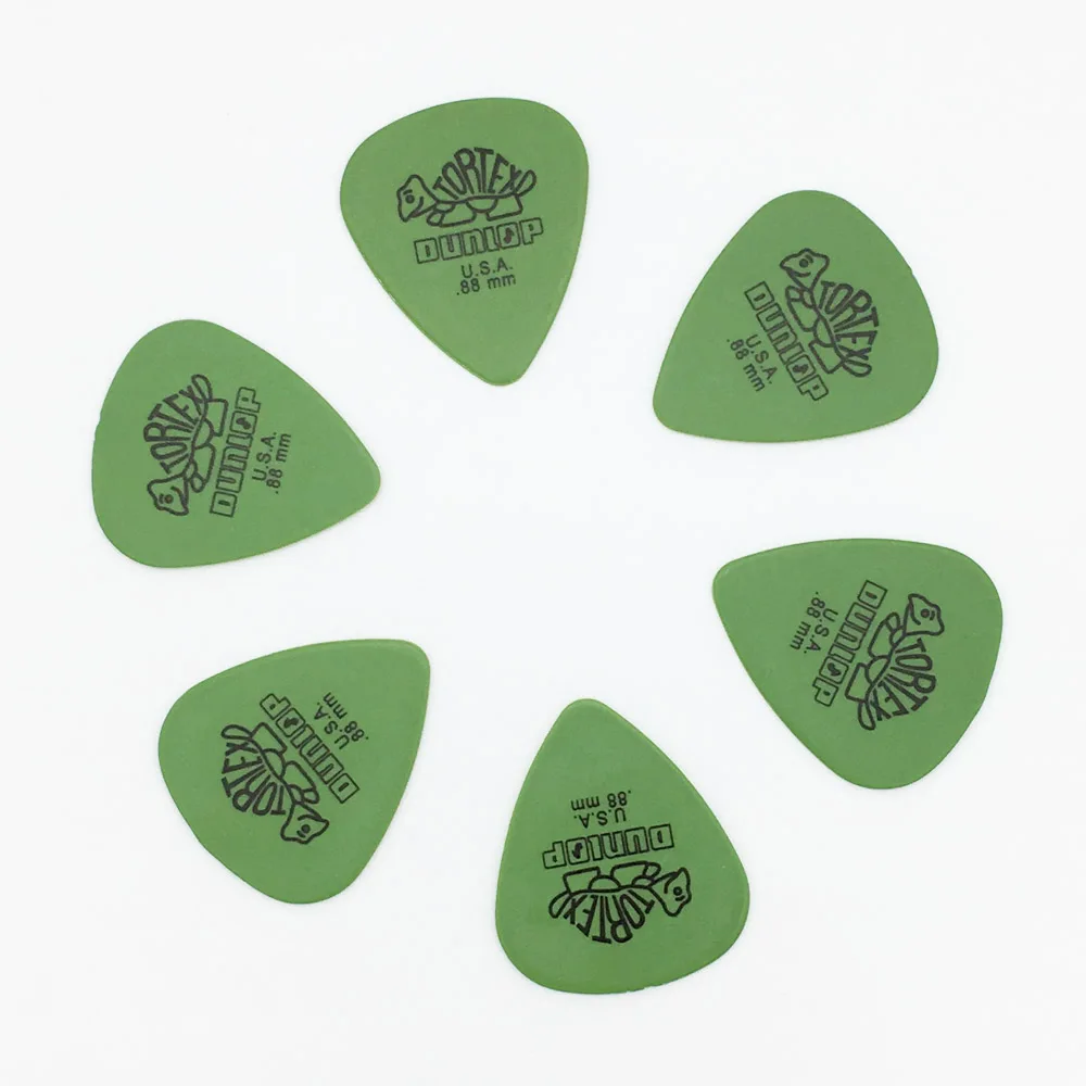 6 шт. Dunlop Tortex медиатор для бас-гитары Акустические электрические аксессуары Классическая Толщина. 5. 6. 73. 88 1,0 1,14 мм