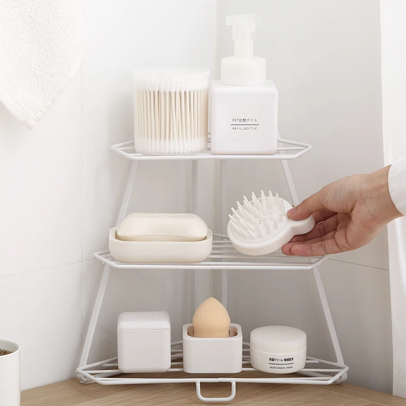 Baffect белый трехслойный стеллаж для хранения ванной комнаты железная подставка